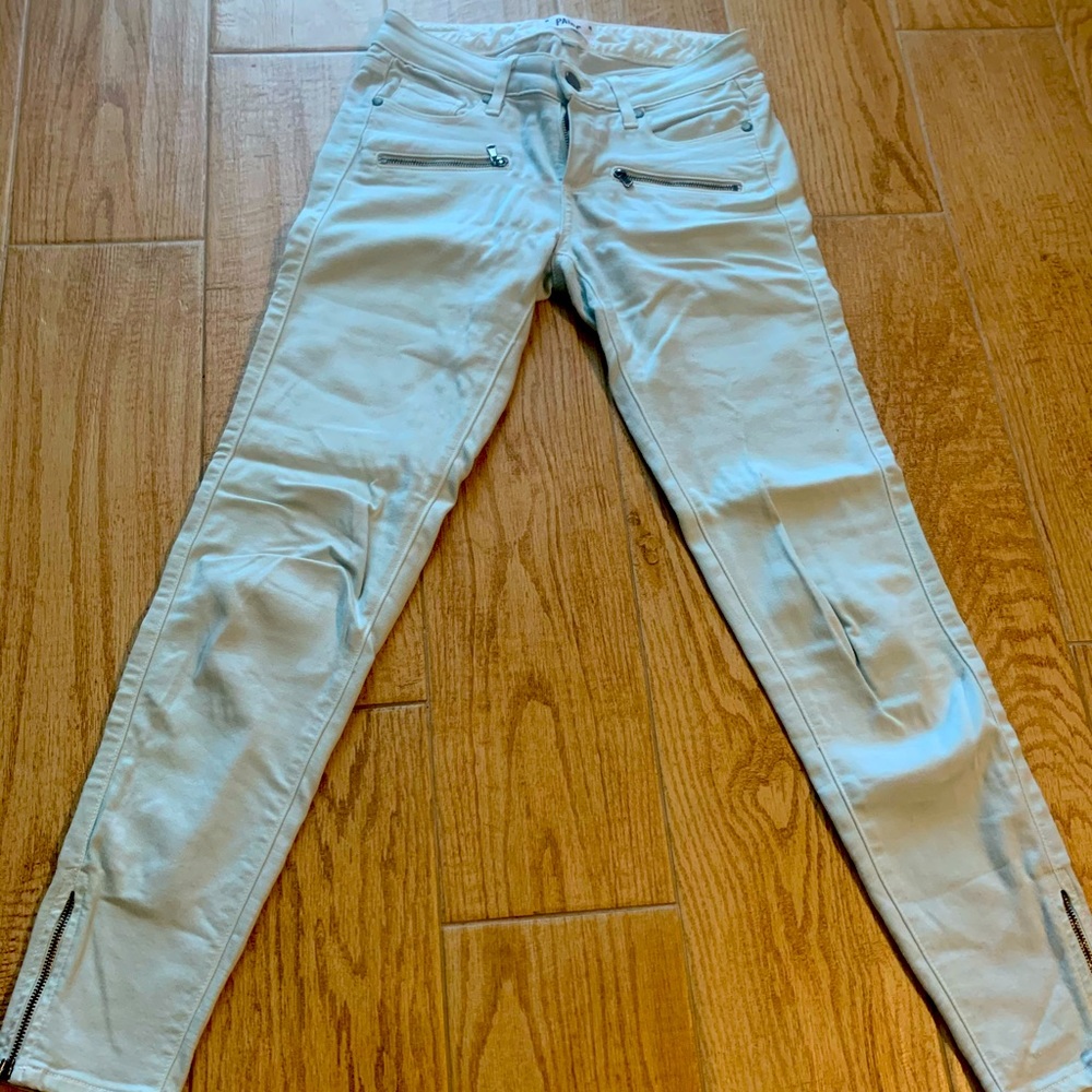 Paige Jane zip jeans in mojito mint